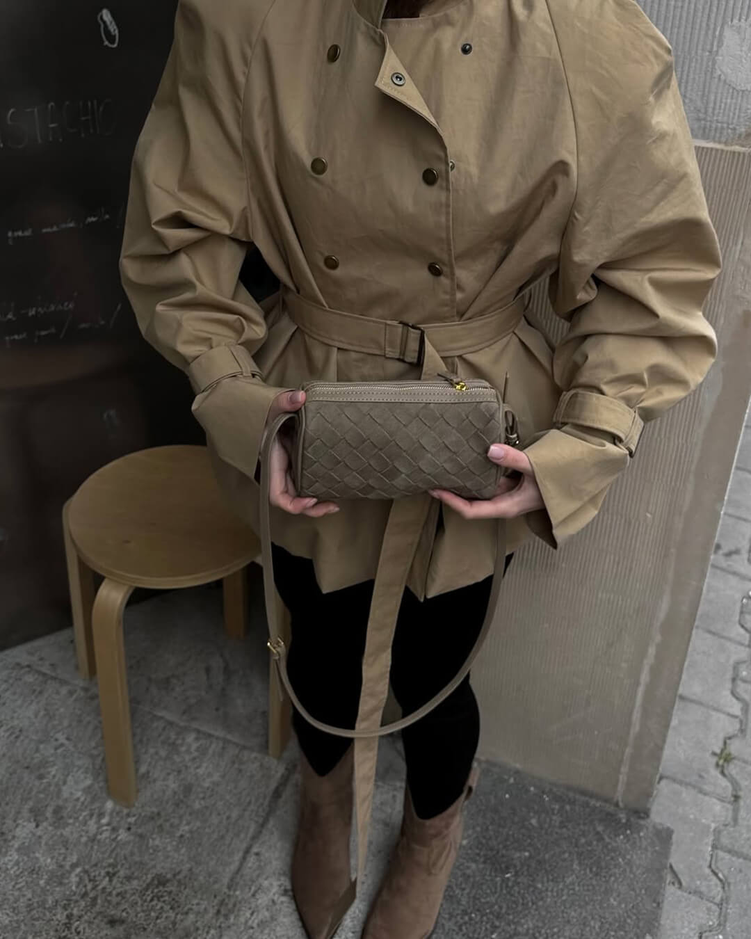 Bolso de ante tejido Eva