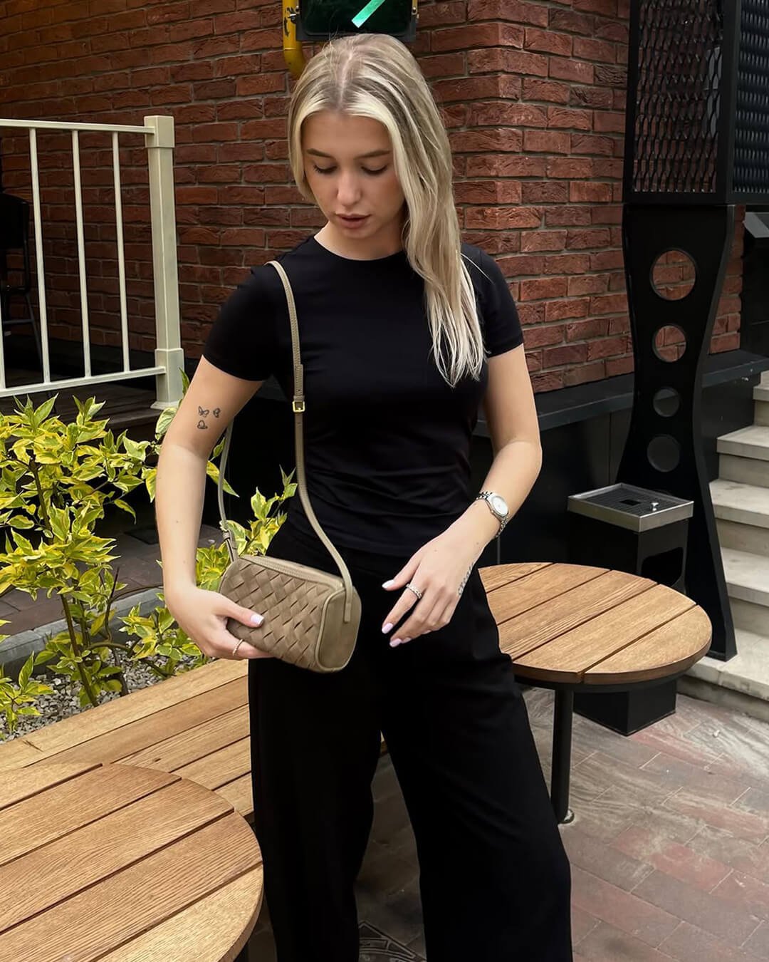 Bolso de ante tejido Eva