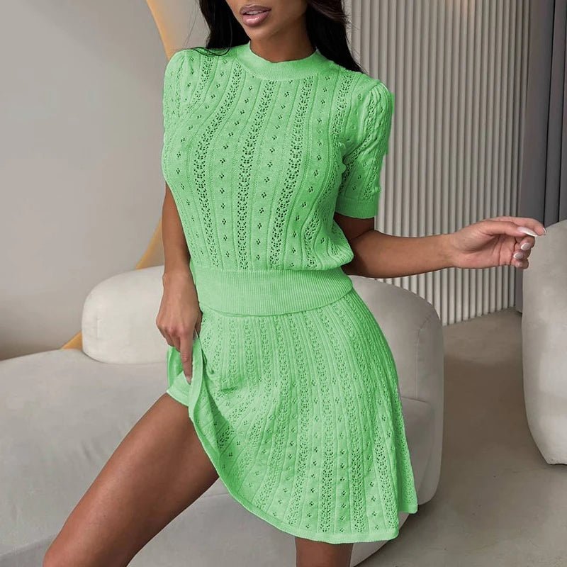 Conjunto de dos piezas de punto calado Everly
