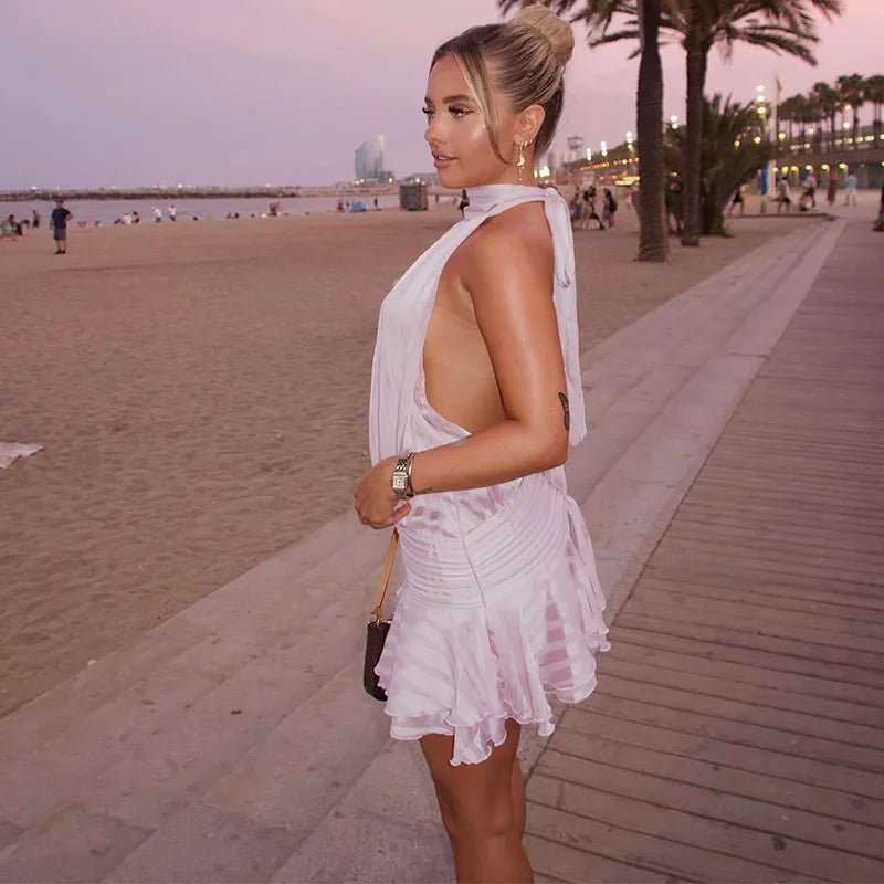 Vestido mini con espalda descubierta Ezra