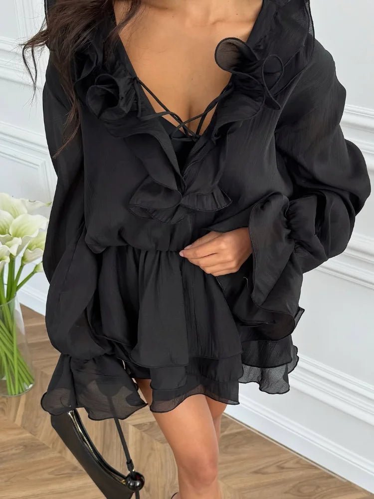 Vestido mini con volantes Fallon