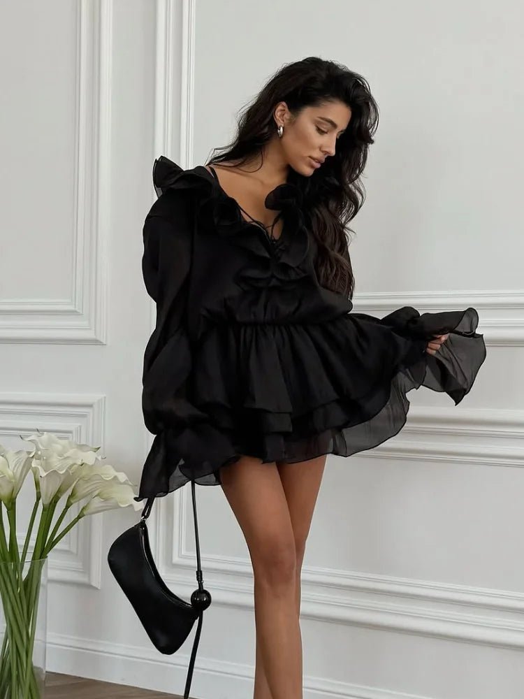 Vestido mini con volantes Fallon