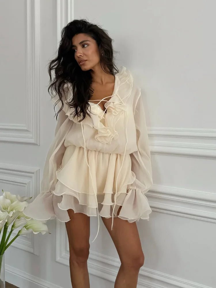 Vestido mini con volantes Fallon