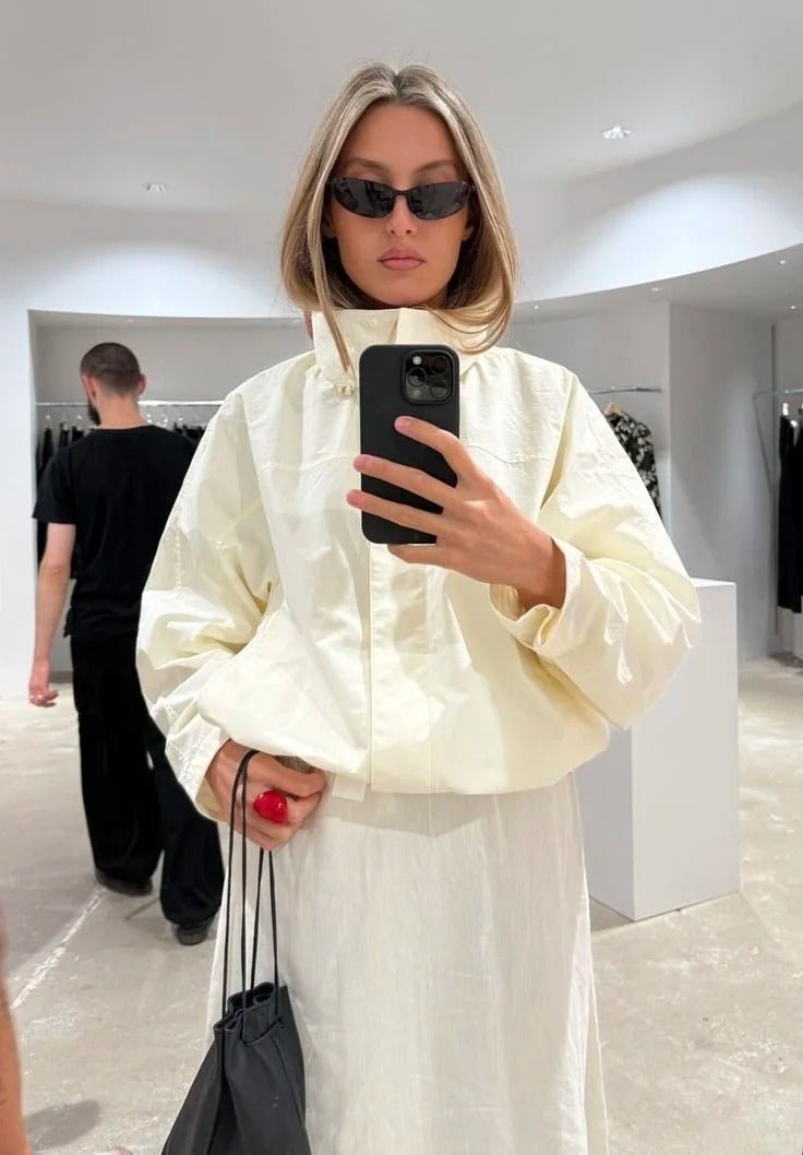 Chaqueta cortavientos Farah con cuello alto acampanado
