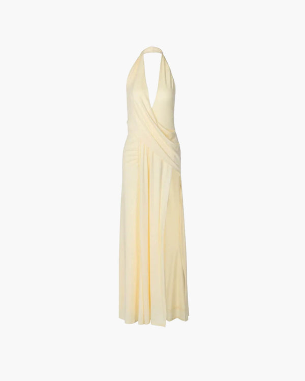 Vestido largo con escote pronunciado Felicity