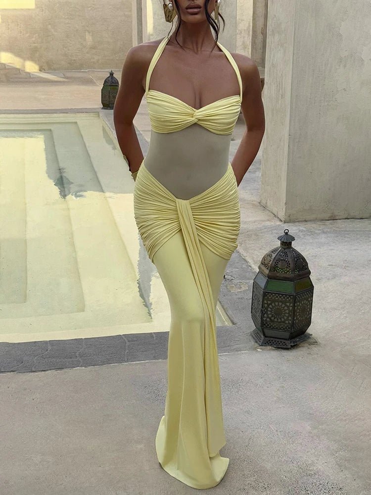 Vestido largo con espalda descubierta Fenella