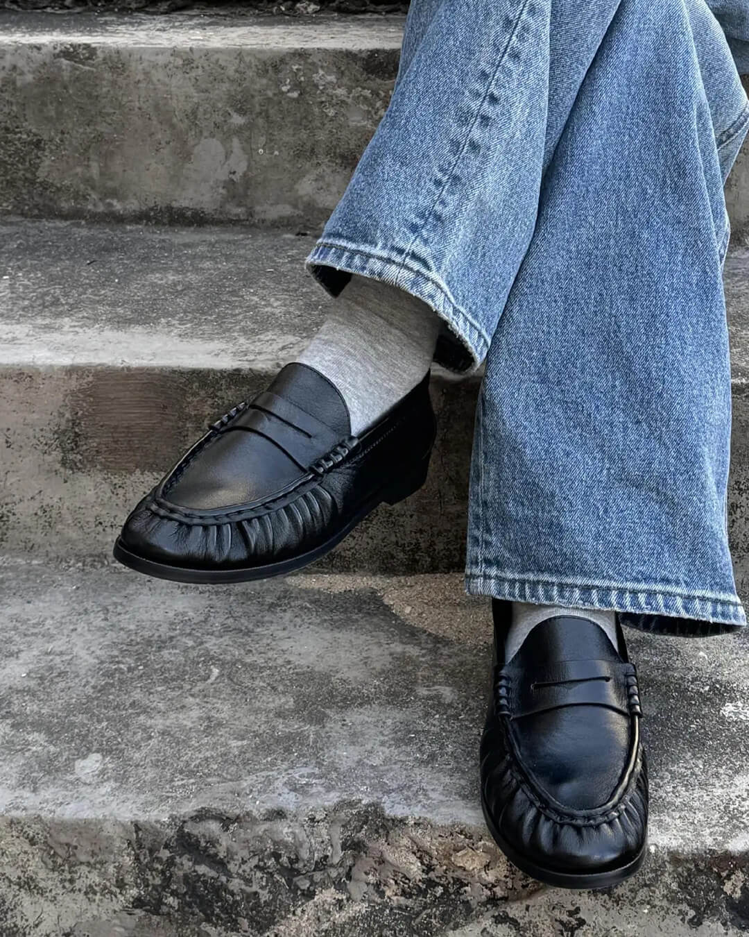 Mocasines sin cordones de cuero sintético Fiona