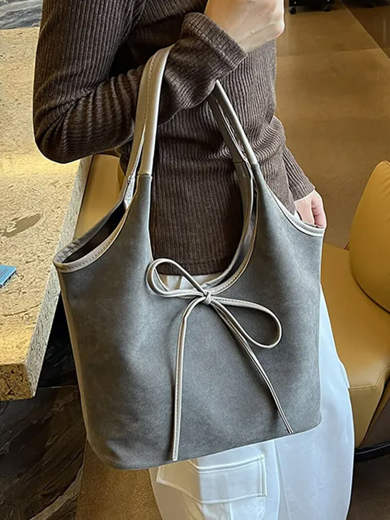 Bolso de ante con lazo Florence