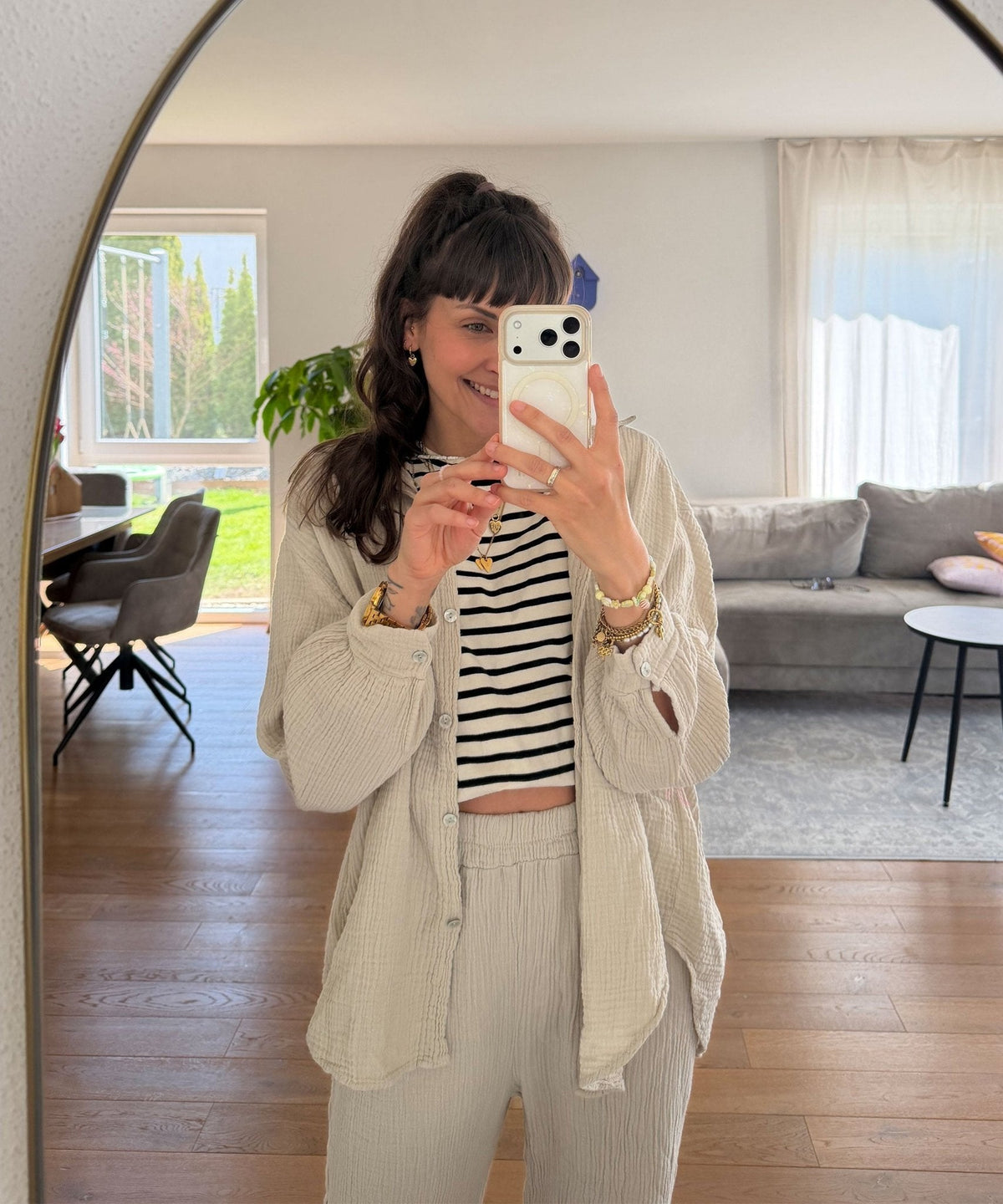 Blusa de muselina extragrande Freya