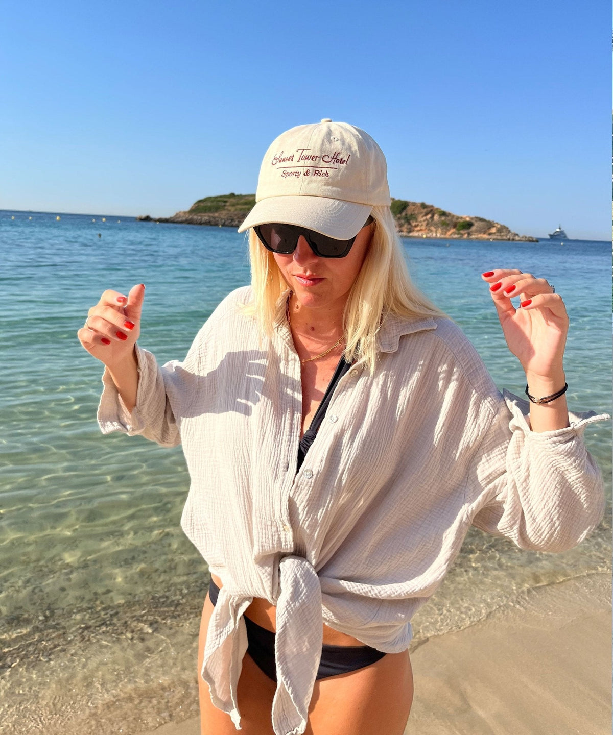Blusa de muselina extragrande Freya