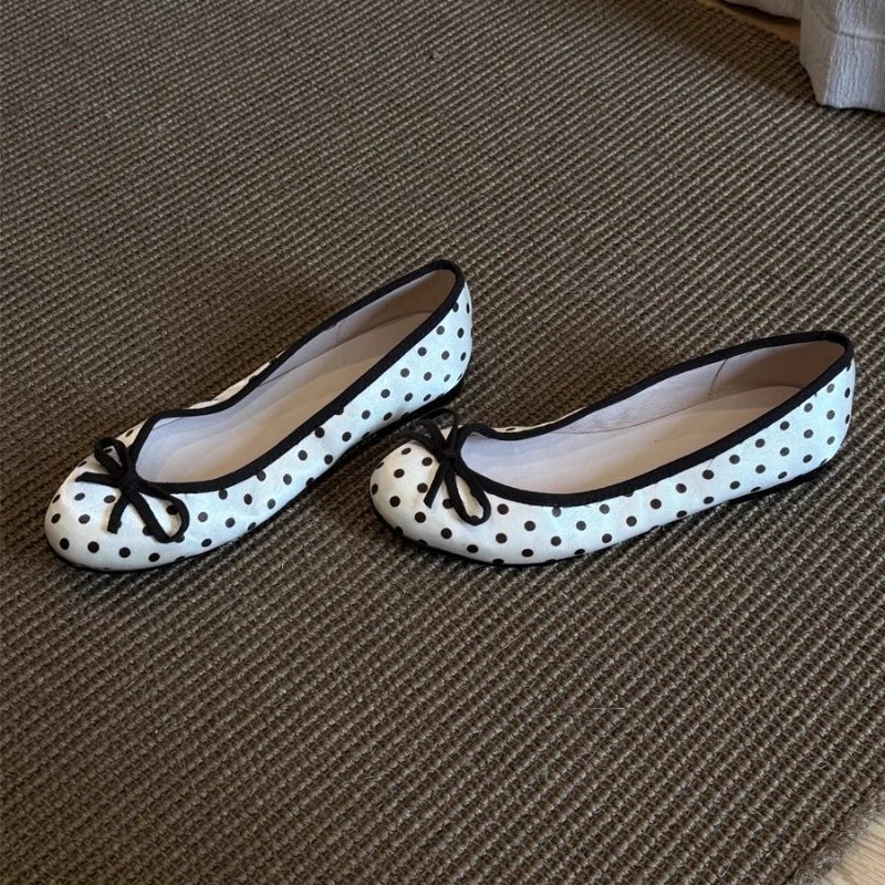 Georgette Polka Dot Ballet Flats