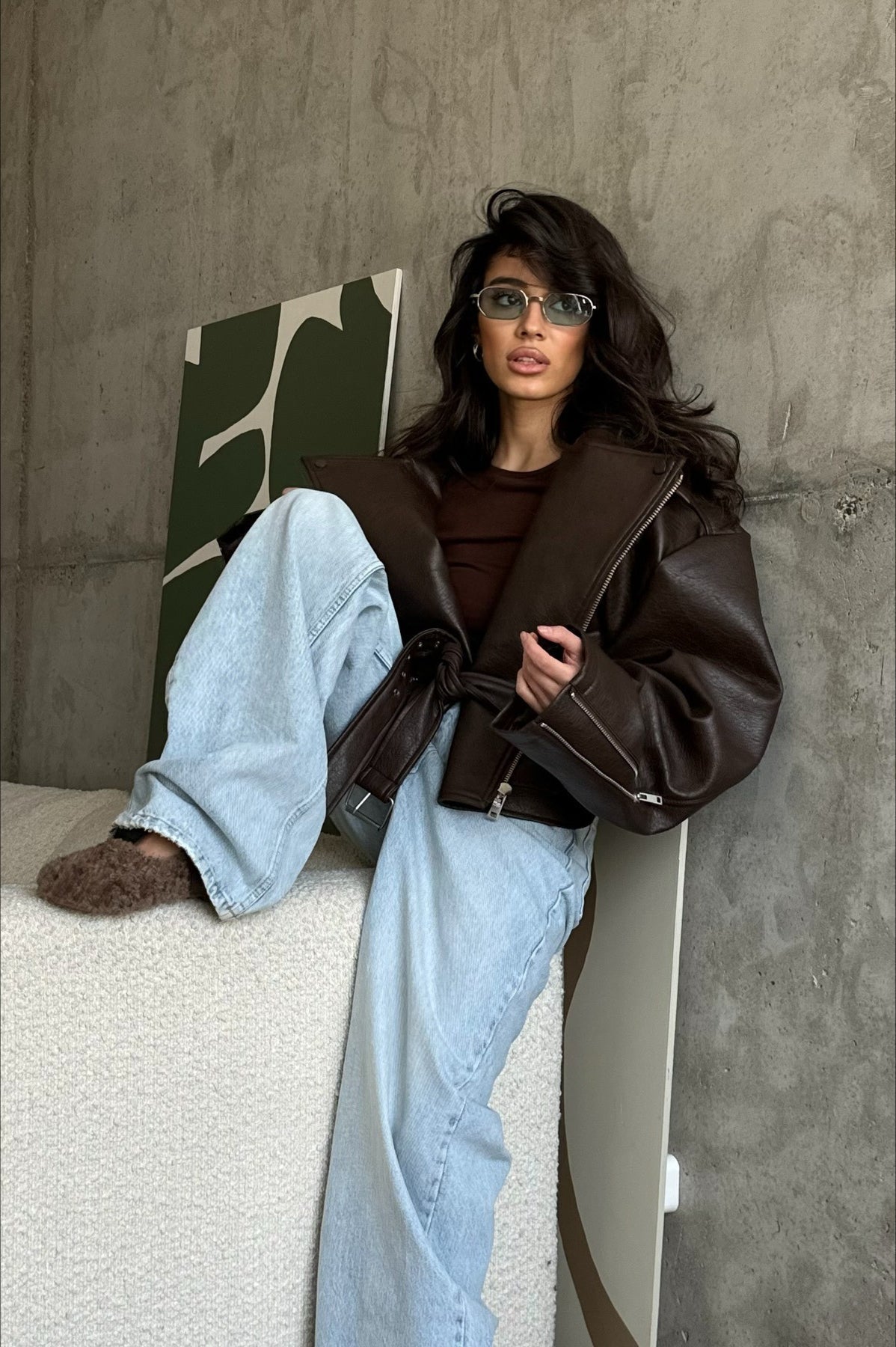 Chaqueta de cuero vegano Gertrude