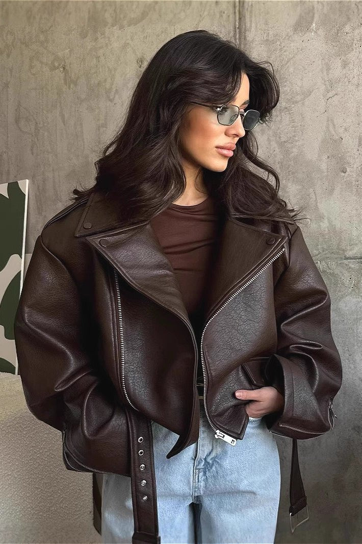 Chaqueta de cuero vegano Gertrude