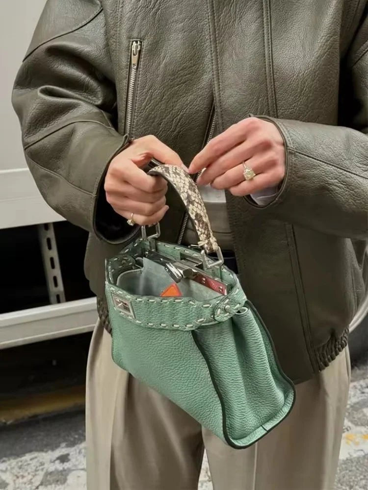 Chaqueta bomber de piel sintética Gina