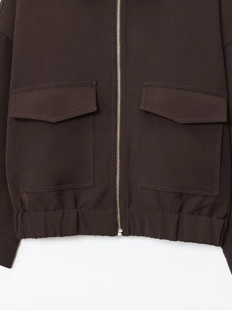 Chaqueta bomber Ginny con bolsillos de solapa