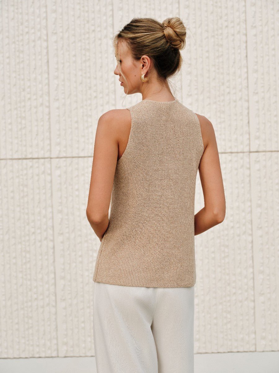 Top de tirantes halter cruzado Ginny
