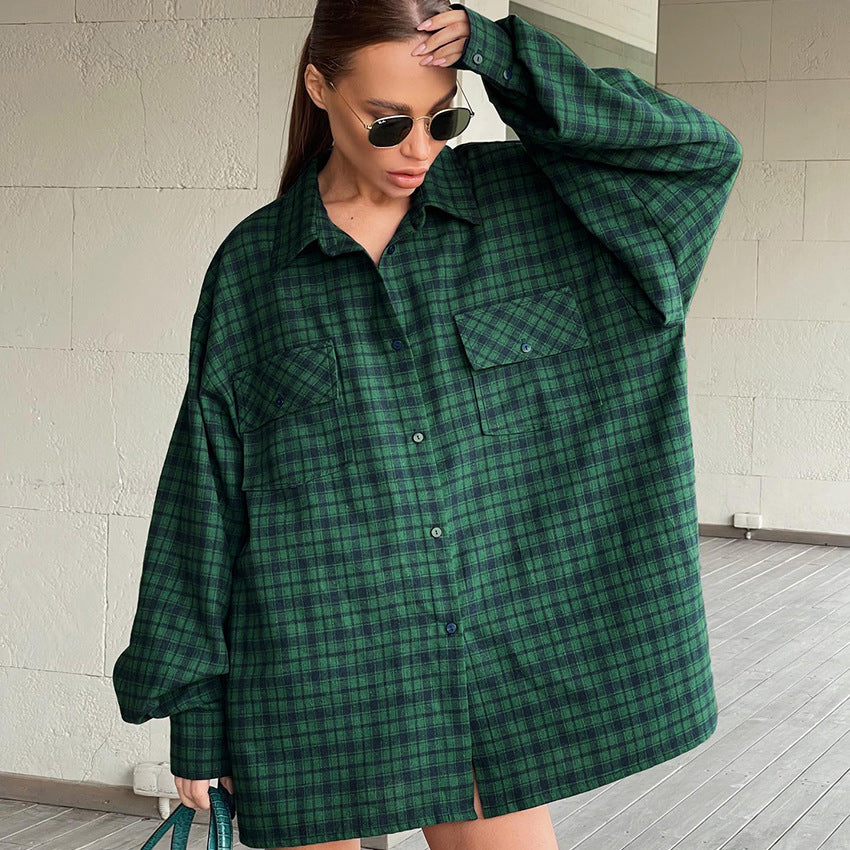 Camisa oversize de cuadros Kasia
