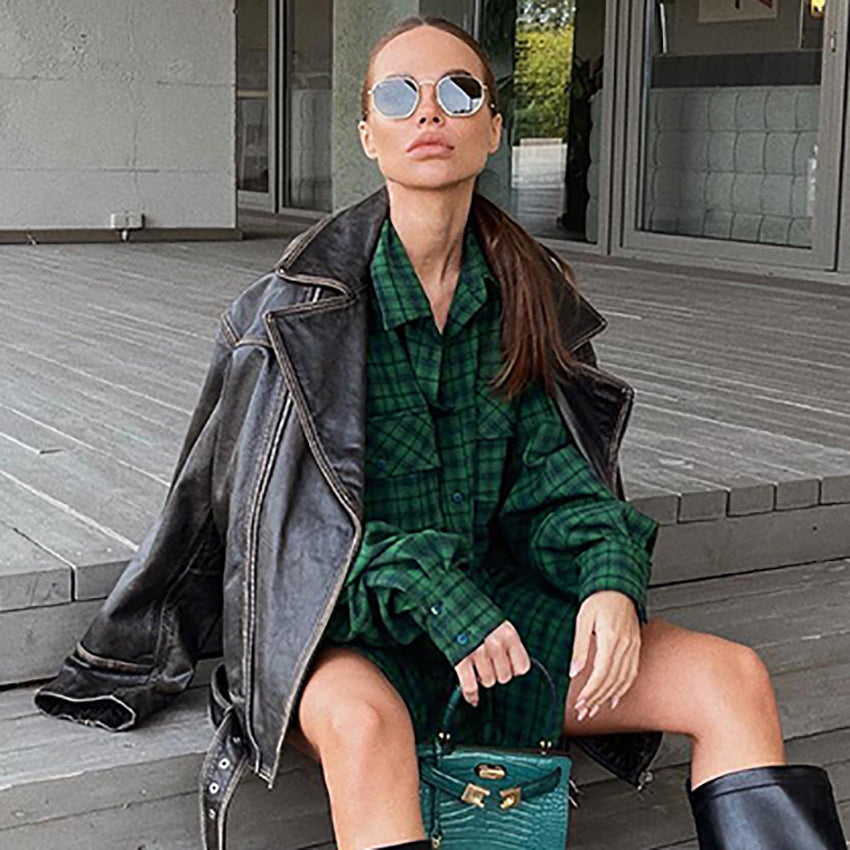 Camisa oversize de cuadros Kasia