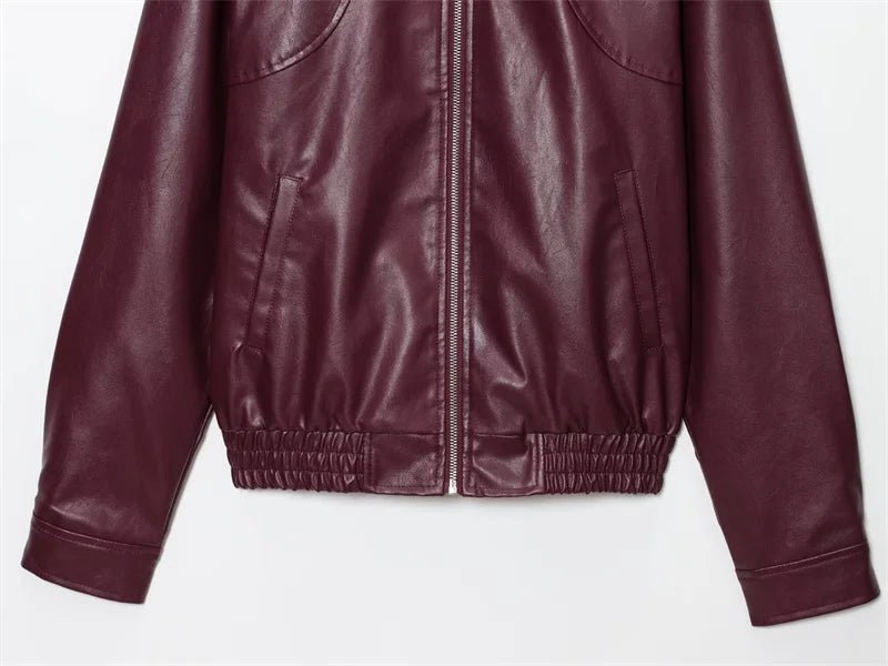 Chaqueta bomber de piel sintética Harper