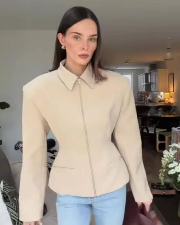 Chaqueta Hazeline con cremallera y cintura entallada