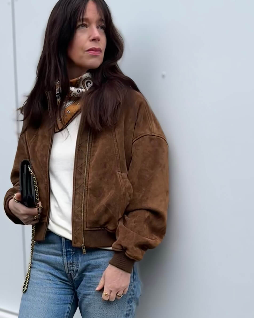 Chaqueta de ante sintético Heather