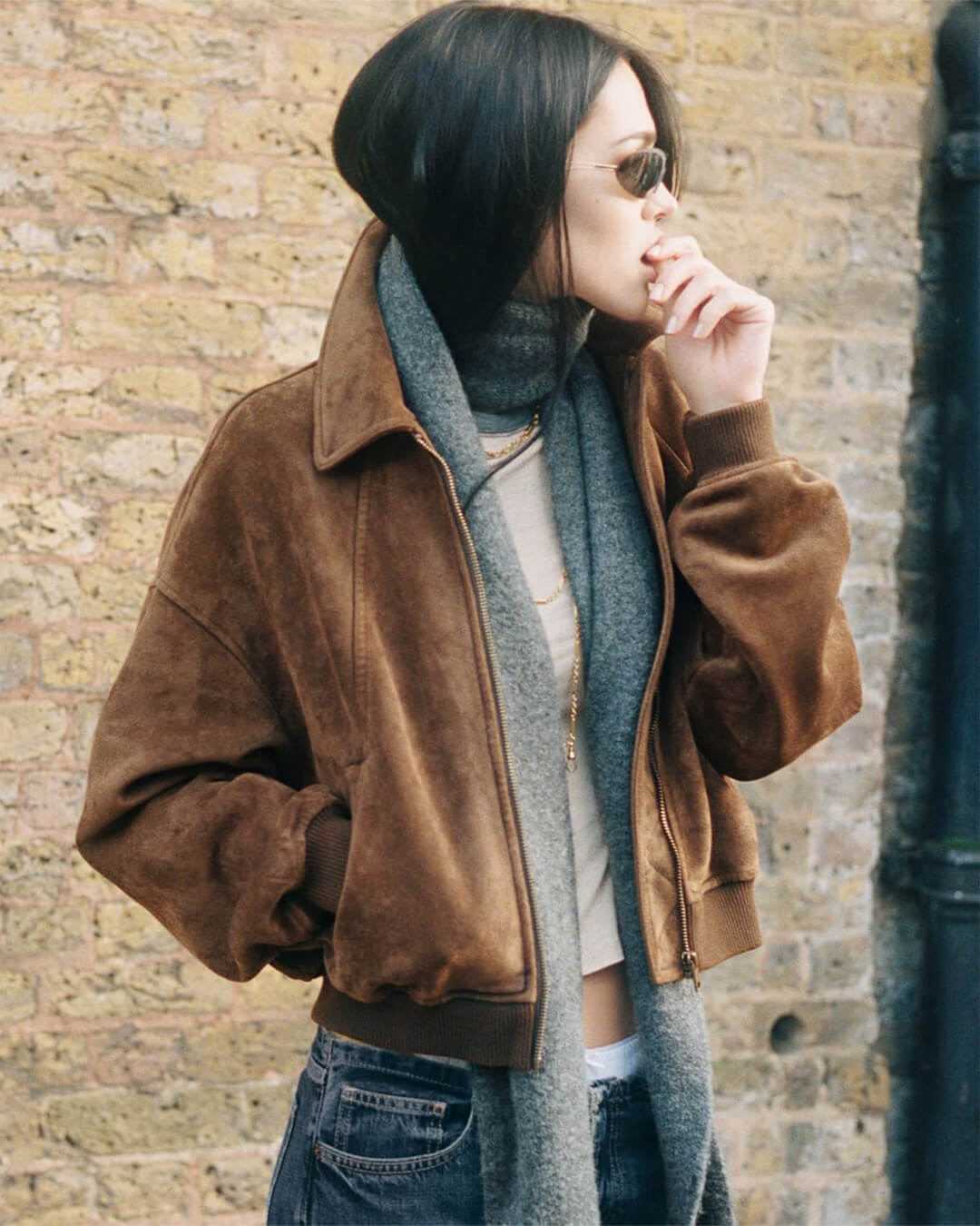 Chaqueta de ante sintético Heather
