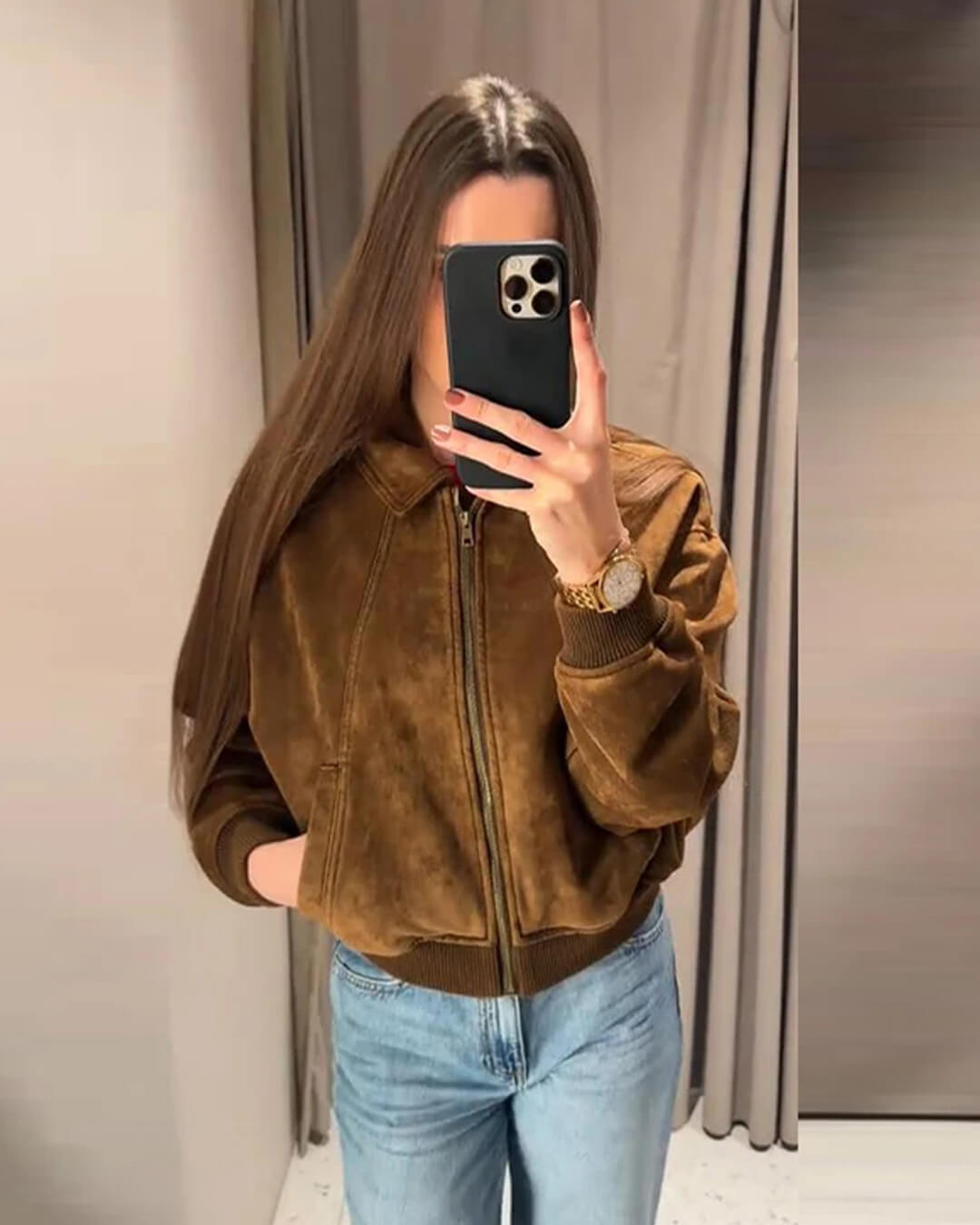 Chaqueta de ante sintético Heather