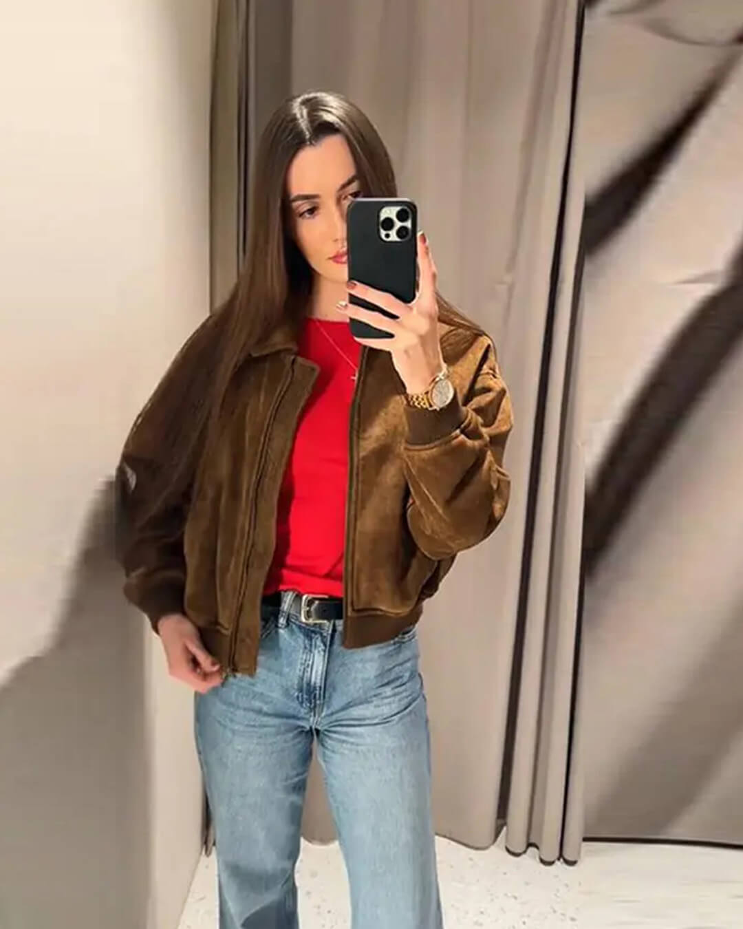 Chaqueta de ante sintético Heather