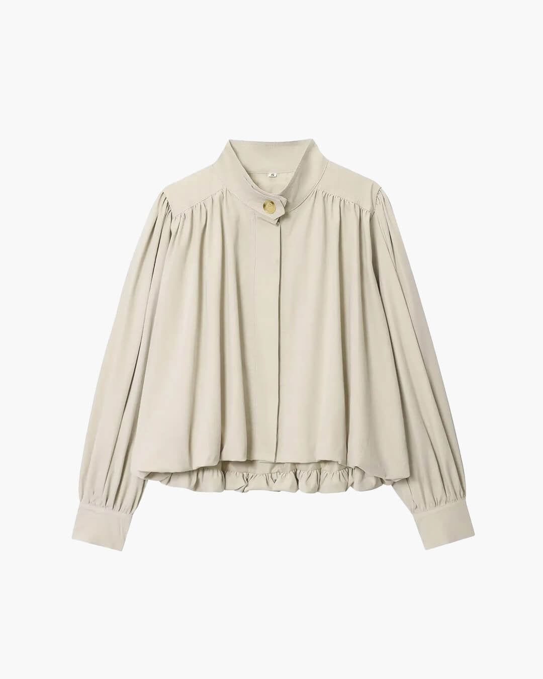 Chaqueta plisada de cuello alto Hilda
