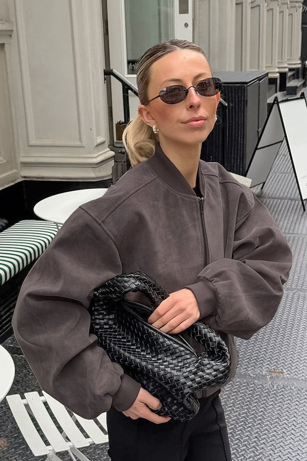 Chaqueta bomber de ante Ilse