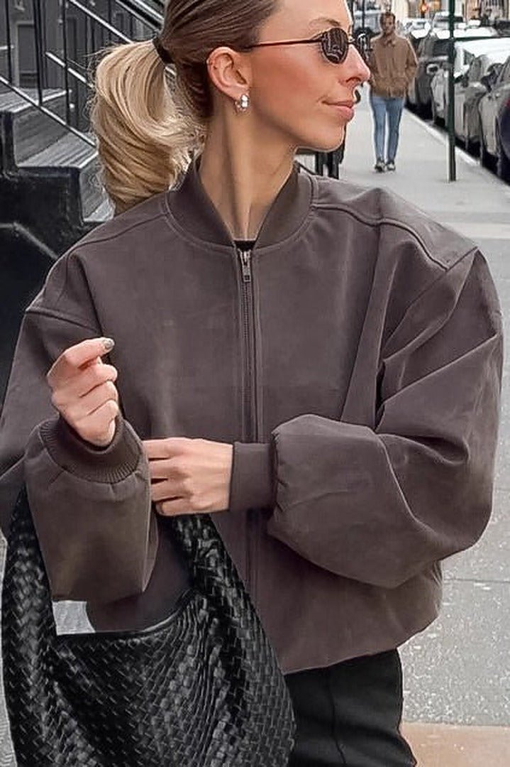 Chaqueta bomber de ante Ilse