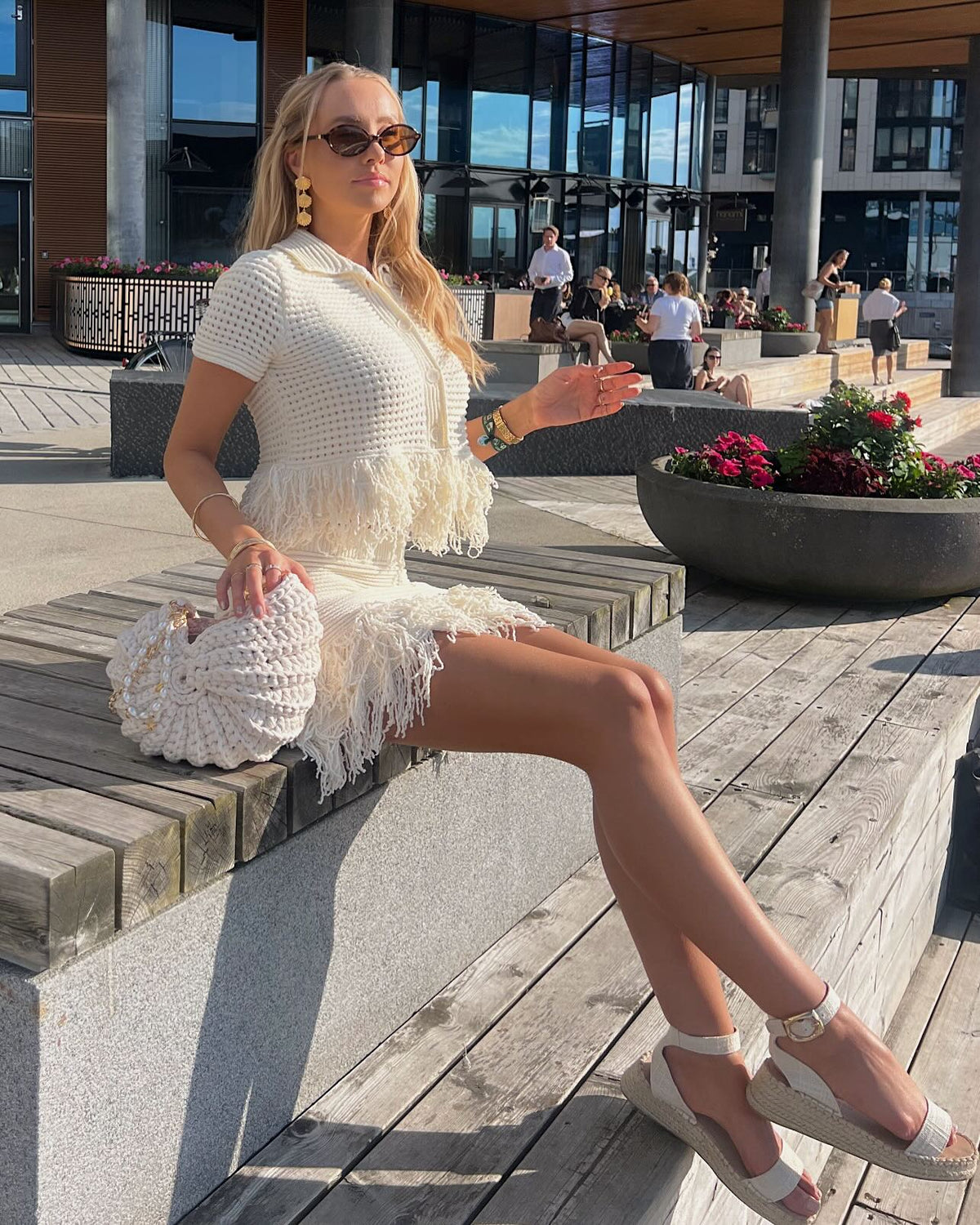 Beatrice Knitted Tassel Skirt Set