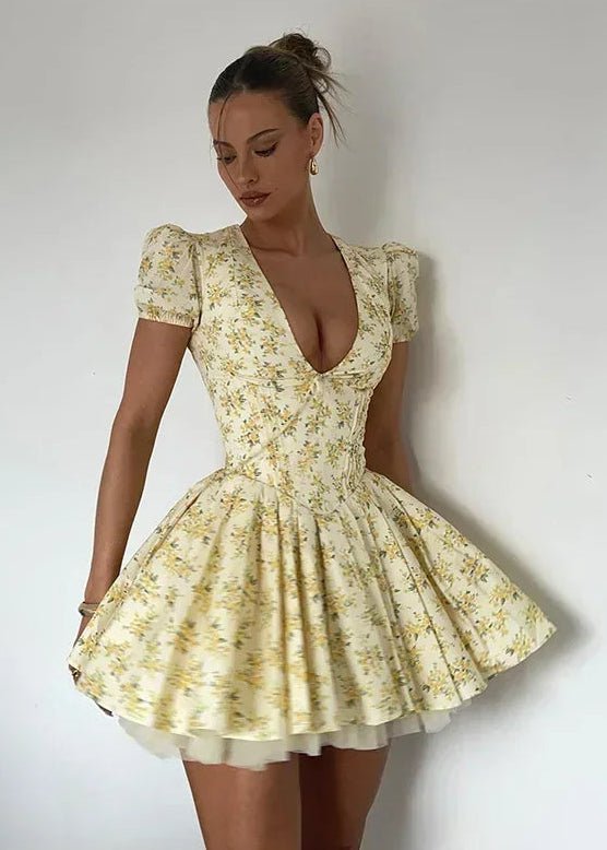 Minivestido con escote en V Iris