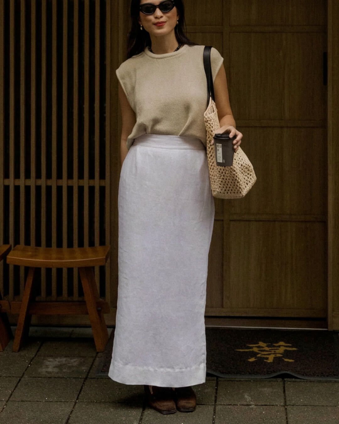 Conjunto de lino sin mangas Irma