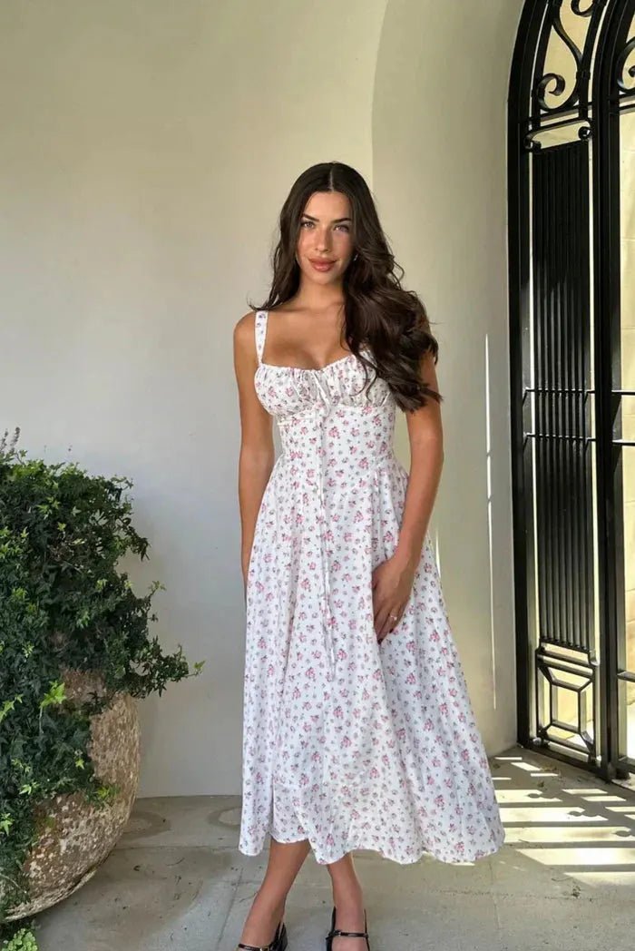 Vestido midi Isabella tipo corsé