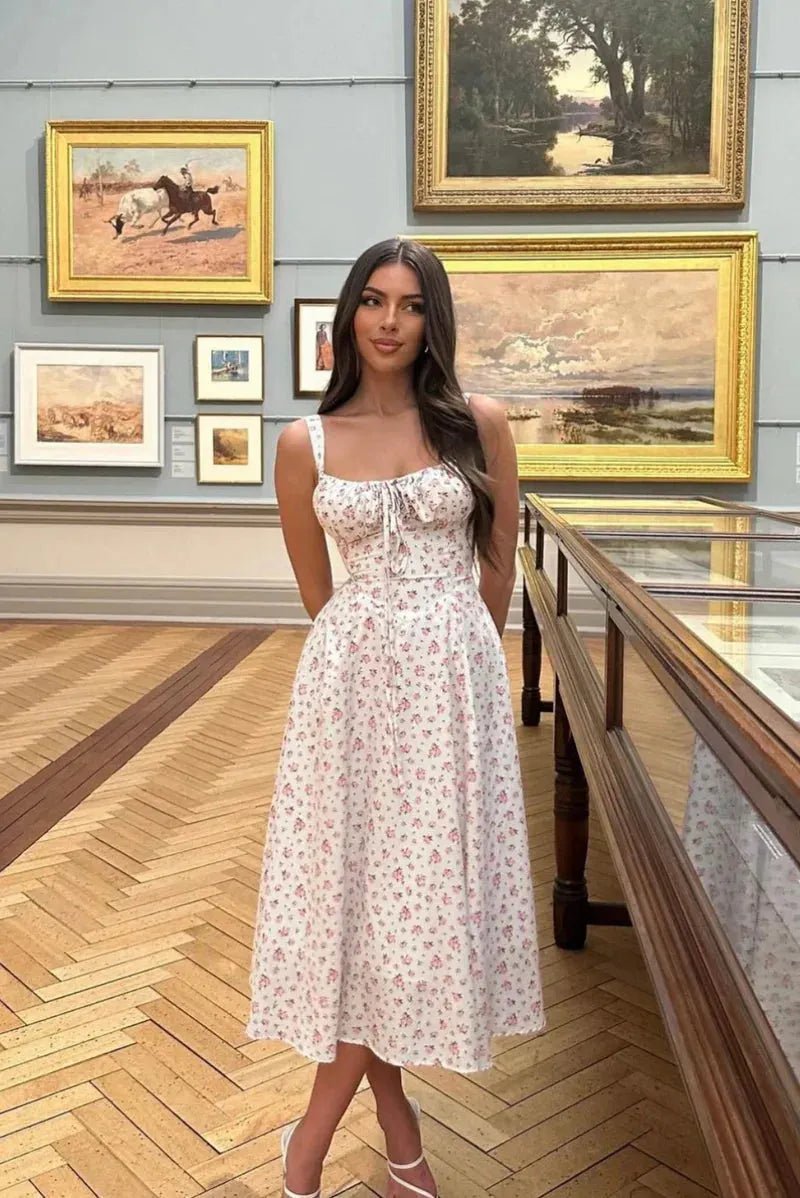 Vestido midi Isabella tipo corsé