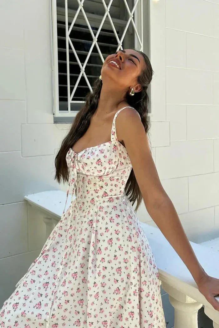 Vestido midi Isabella tipo corsé