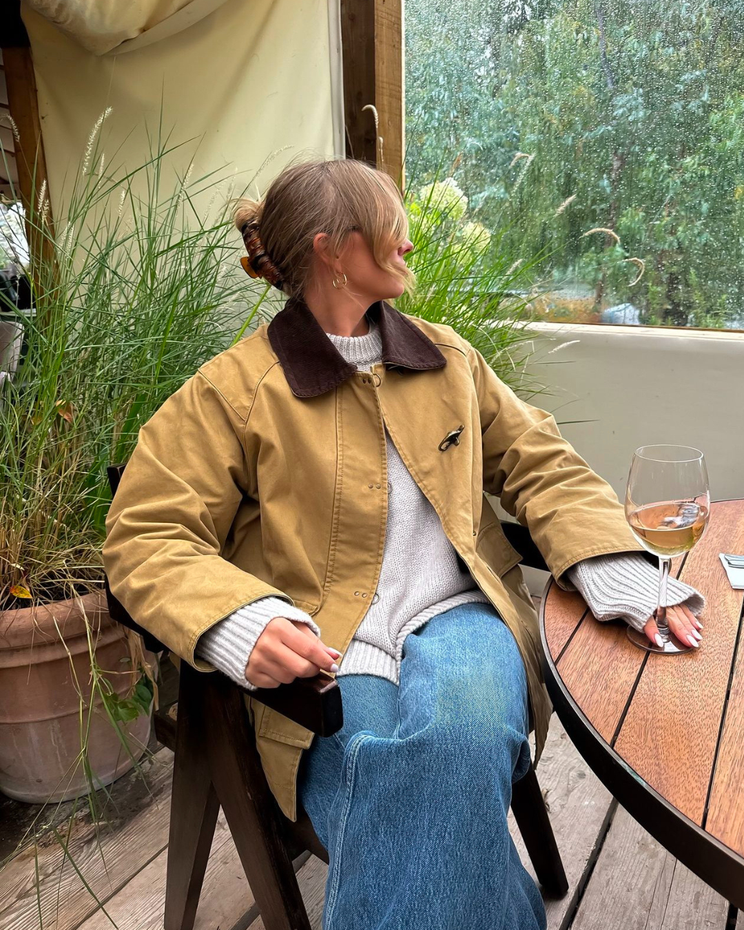 Chaqueta estilo granero de lona Jacky