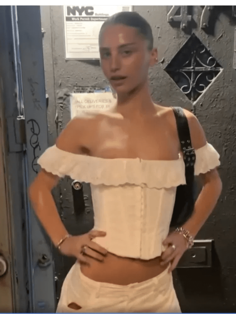 Top corsé con volantes Jamie
