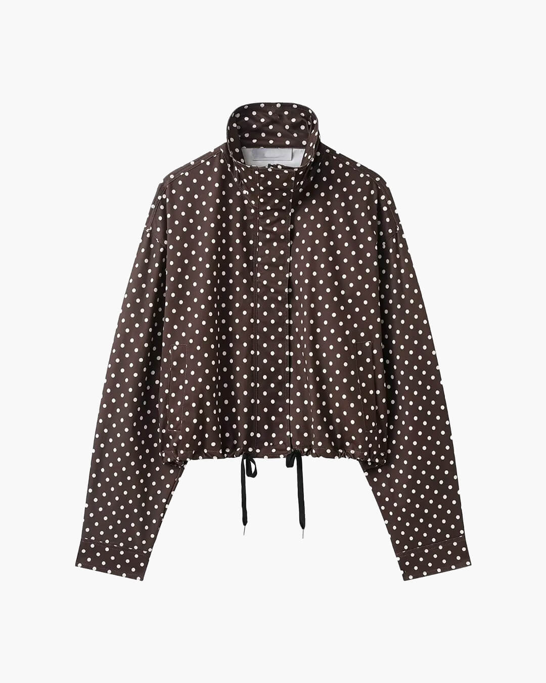 Chaqueta Janelle con cuello alto y cordón ajustable
