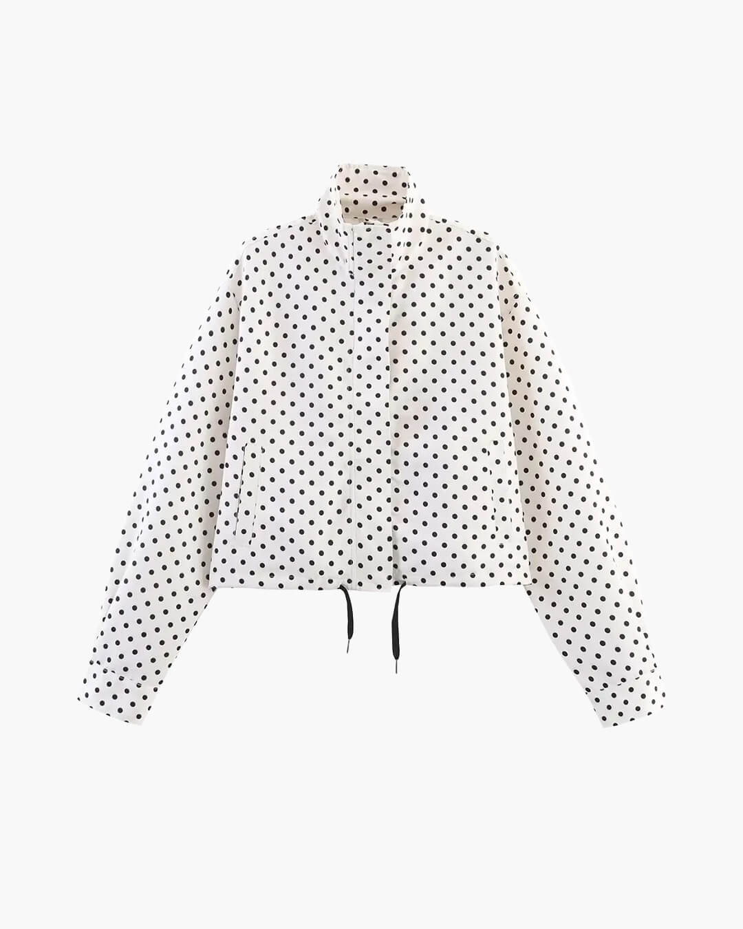 Chaqueta Janelle con cuello alto y cordón ajustable