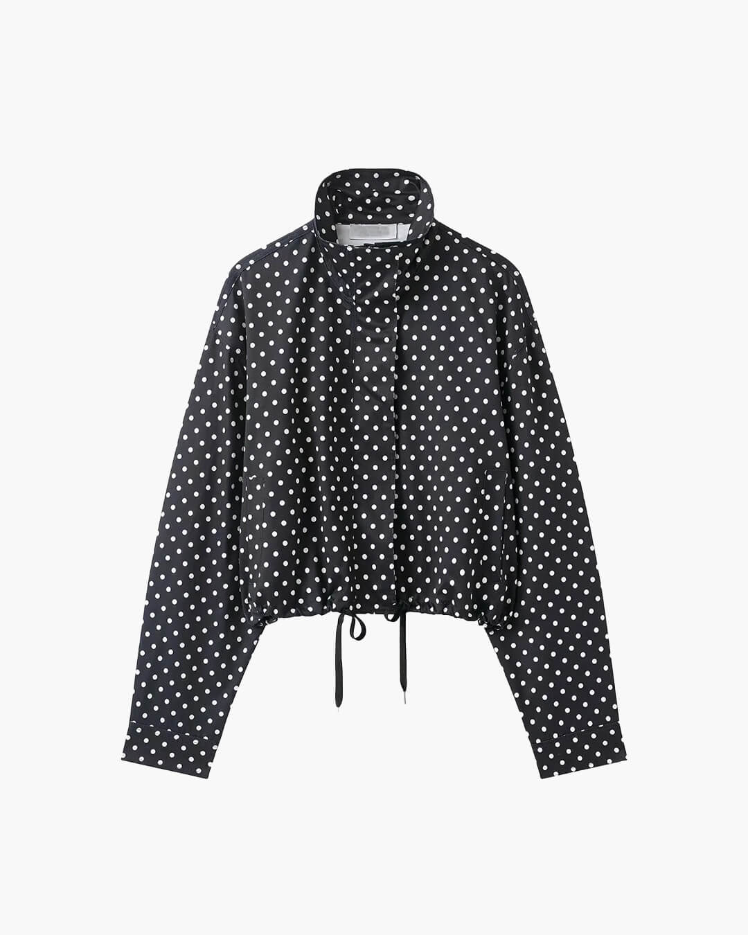 Chaqueta Janelle con cuello alto y cordón ajustable