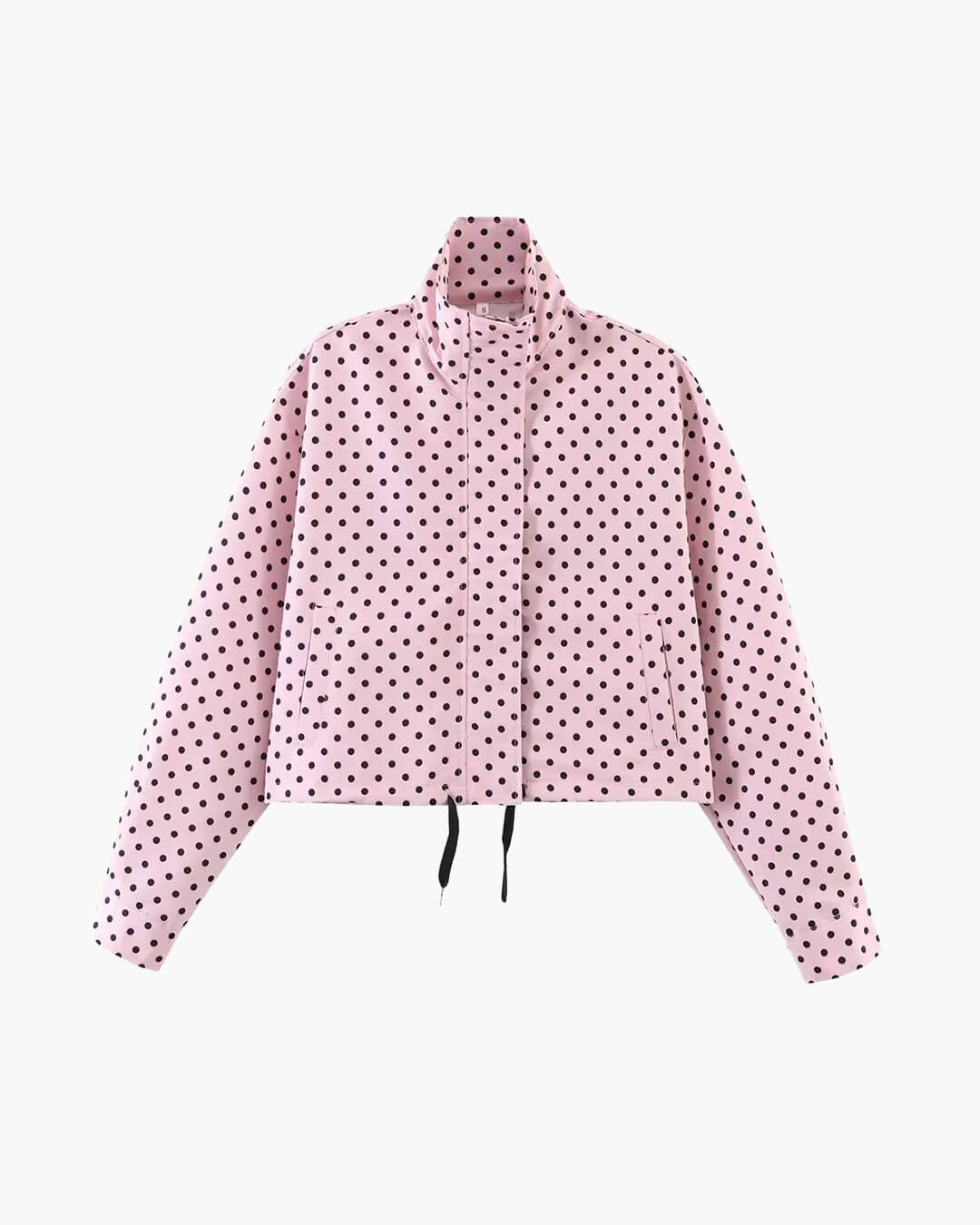Chaqueta Janelle con cuello alto y cordón ajustable