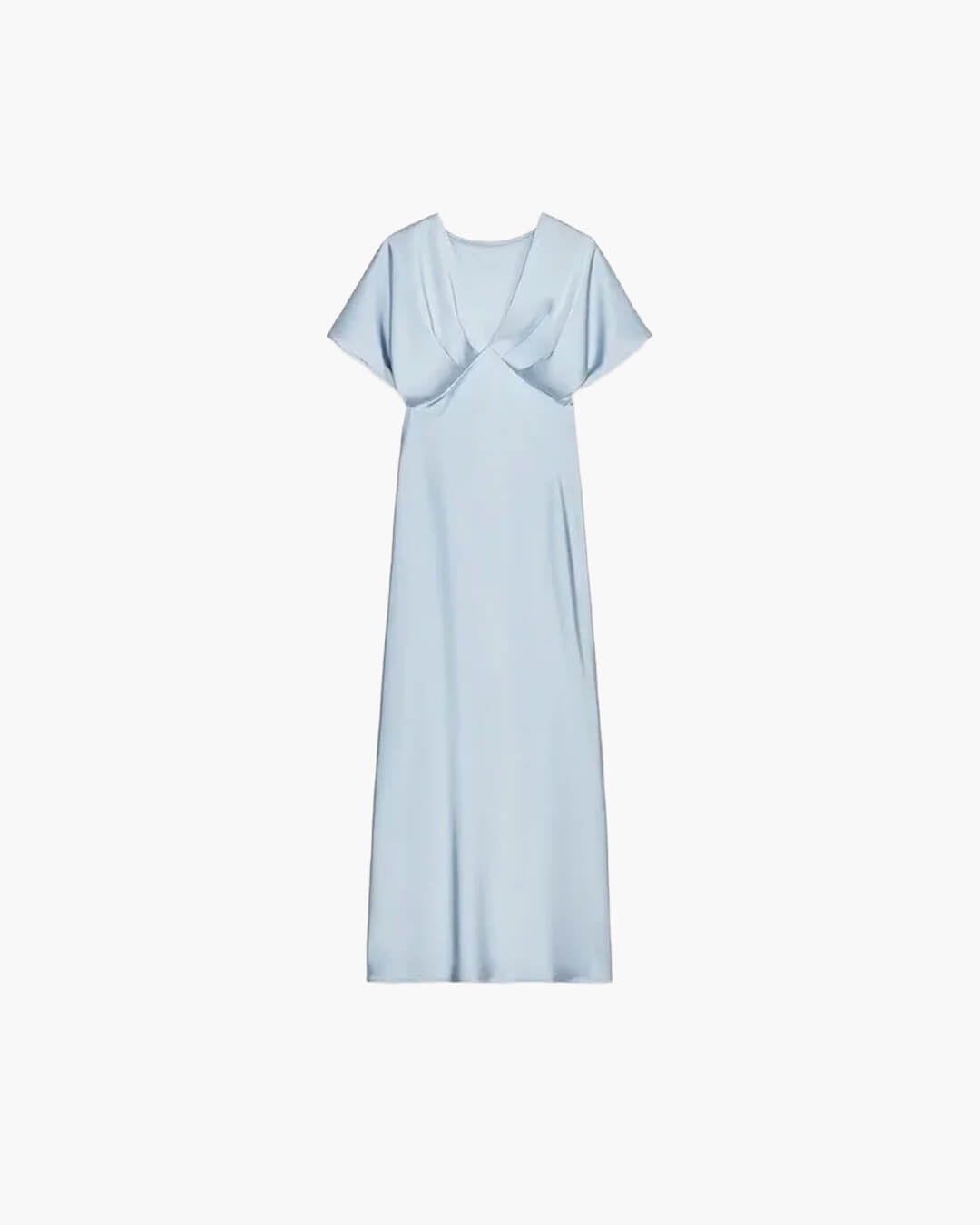 Vestido midi de satén con escote en V Janna