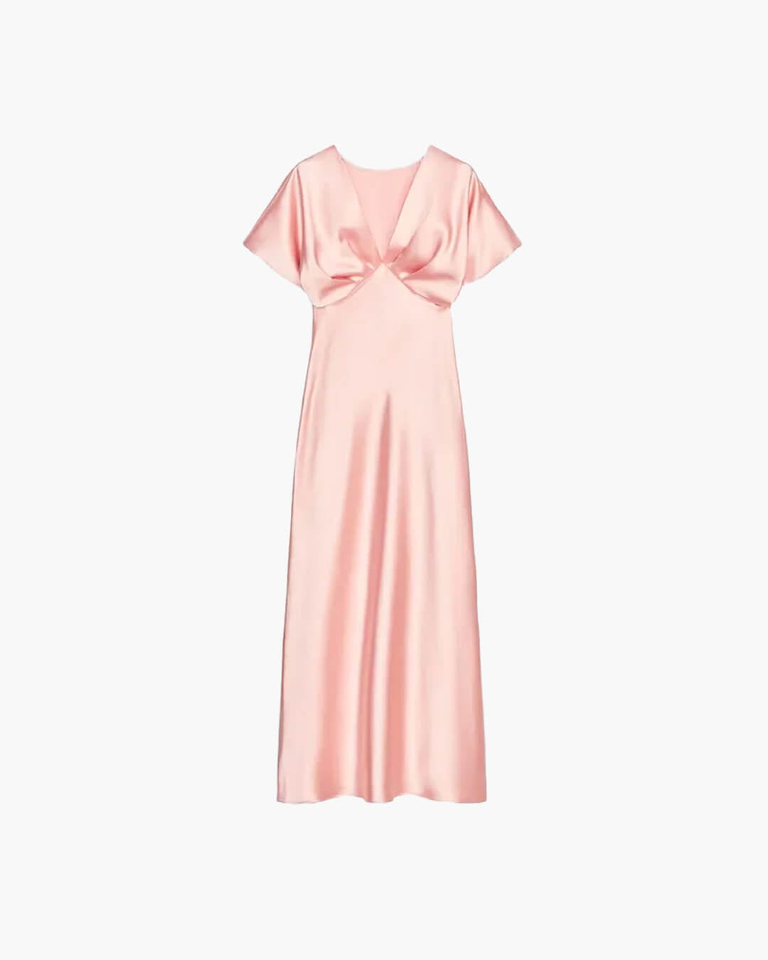 Vestido midi de satén con escote en V Janna