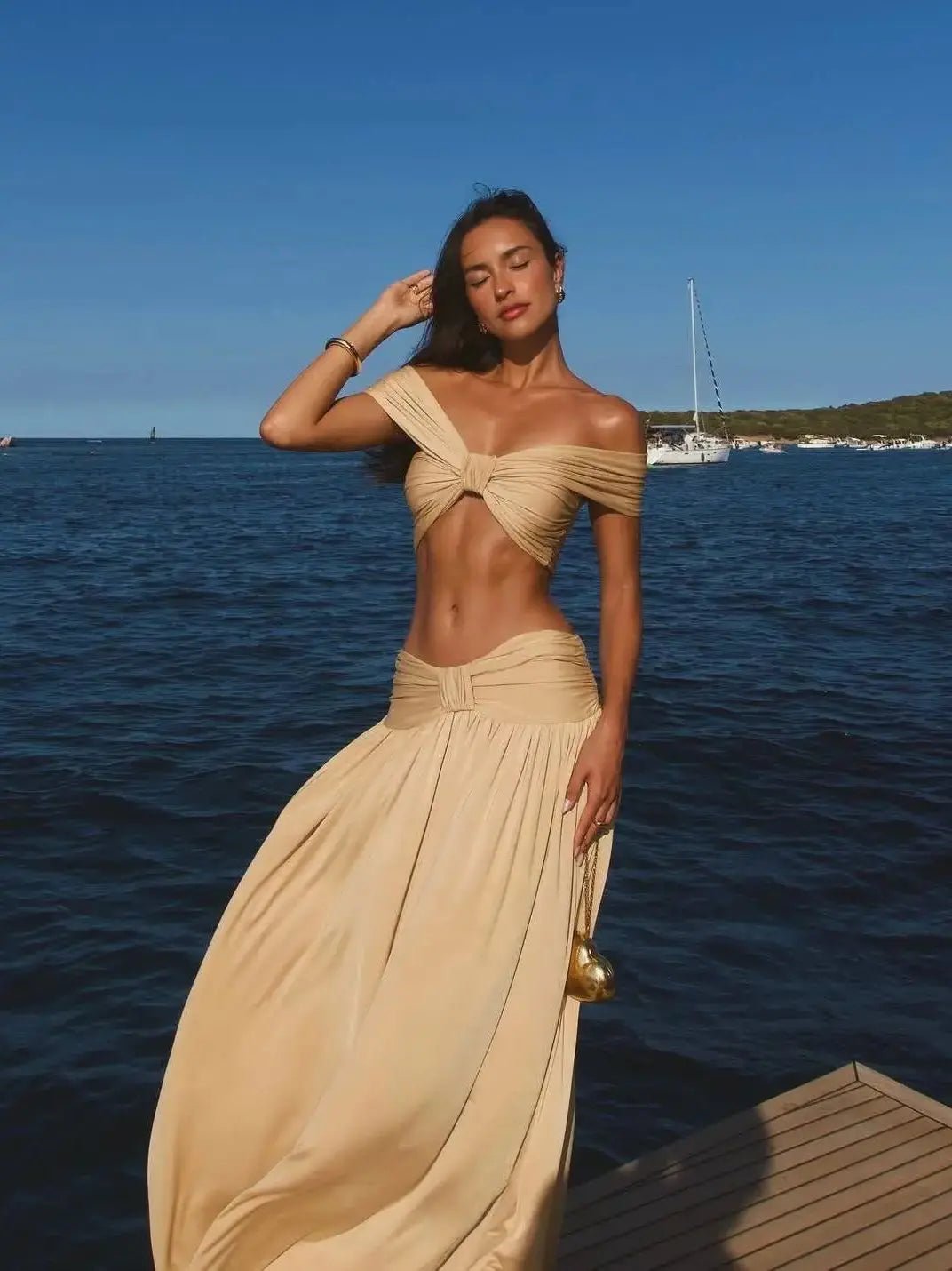 Beatrice Halter Beach Dress Set