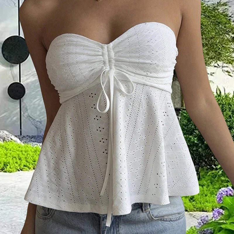 Top bandeau de ojales Jasmine