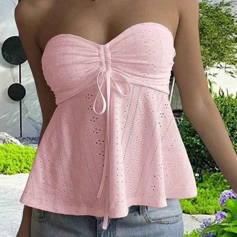 Top bandeau de ojales Jasmine