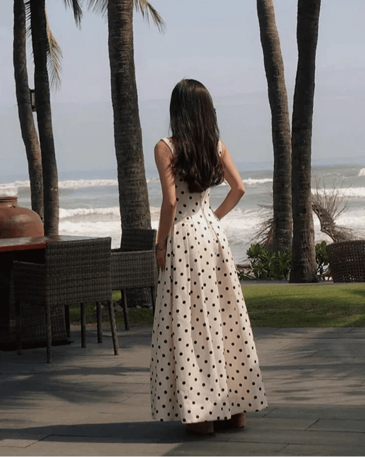 Vestido midi de lunares Jasmine