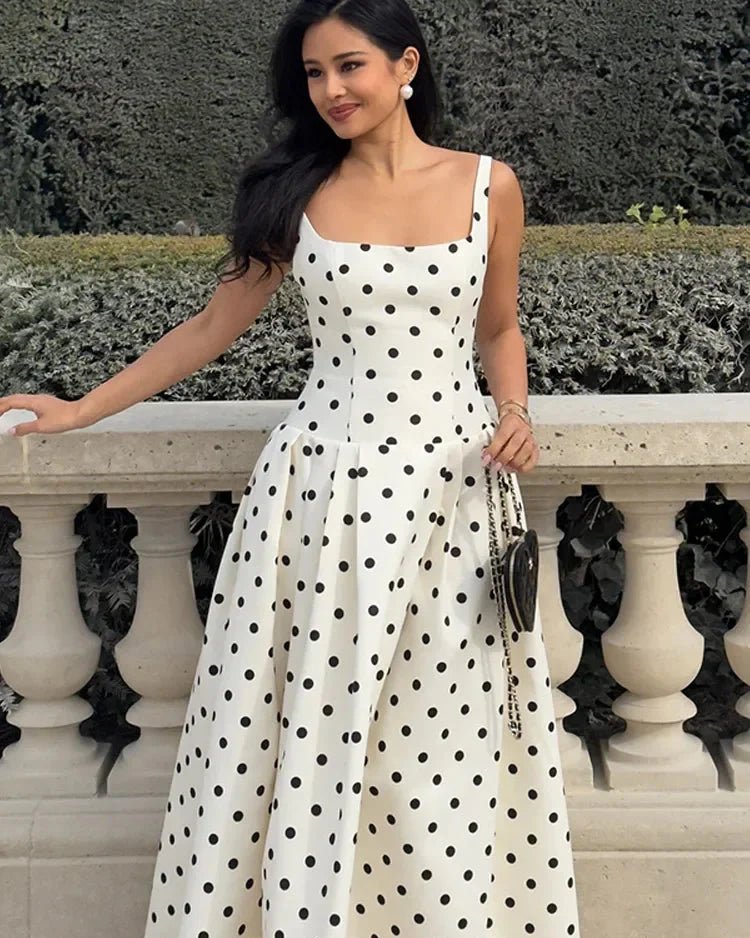 Vestido midi de lunares Jasmine